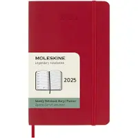 Moleskine 12 Maanden Agenda - 2025 - Wekelijks - Pocket - Harde Kaft - Rood