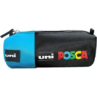 Posca Uni-Ball - Tekenetui voor stiften en pennen - Blauw / Zwart