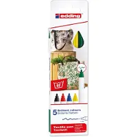 Edding 4600 textile pen set - 5 stuks - basis