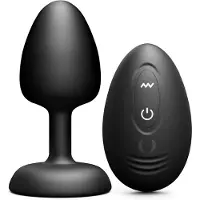 Dorcel - Vibrerende Geisha Infinite Buttplug met Bewegende Metalen Kogel - Zwart - Met Afstandsbediening L