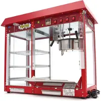 Maxima Popcorn Machine – 150 gr – met Warmhoudvitrine