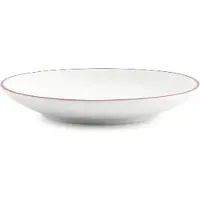BonBistro Mokkaschotel 12,5cm burgundy rim Basic White (Set van 6)