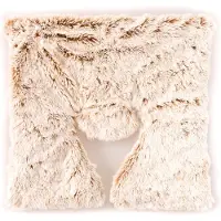 Habibi Warmte/magnetron opwarm nekkussen - nek/rug warmer - creme wit - 40 x 37 cm - pittenzak