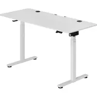 Juskys Elektrisch Verstelbaar Bureau / Sta Zit Bureau - 140 x 60 cm - Wit