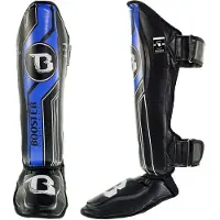Booster Fight Gear V9 Scheenbeschermers – Professionele Bescherming – Zwart/Blauw -Maat M