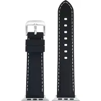 Eulit siliconen horlogeband geschikt voor Apple Watch 38/40/41 maat - Serie 1/2/3/4/5/6/7/8/9/10 + SE - silicon sport smart - 20 mm - zwart - metalen mat gesp - incl. adapter