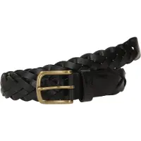 Levi's Riem 'Leather Braid Belt' zwart