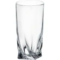 Crystal Bohemia glazen Quadro - longdrink glas - Kristal - 350 ml - 6 stuks