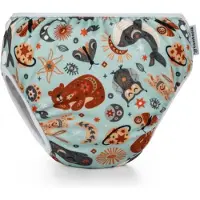 Bamboolik wasbare zwemluier - feestelijke dieren print - maat S - 5 tot 9 kg