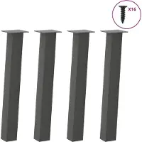 vidaXL Console tafelpoten 4 st 72 cm staal antraciet