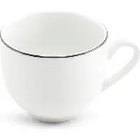 BonBistro Mokkakop 10cl black rim Basic White (Set van 6)