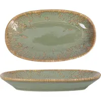 Bonna Serveerschaal sage snell porselein 15x8.5 cm set van 2