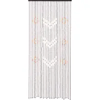 Navaris deurgordijn van kralen - Bamboe gordijn - Decoratief kralengordijn - Gordijnen met diamantpatroon - 90 x 200 cm