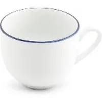 BonBistro Mokkakop 10cl blue rim Basic White (Set van 6)