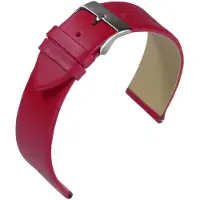 Eulit horlogeband - leer - 14 mm - rood - metalen gesp