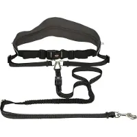 Trixie Looplijn Met Heupriem Hands Free - Riem - 120 cm x 12 cm - Zwart