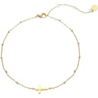 Yehwang Armband met kruisje goud - Stainless Steel - Nikkelvrij