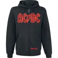 AC/DC Vest met capuchon - PWR UP - S tot XXL - voor Mannen - zwart - Maat M