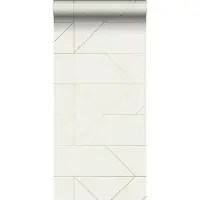 Origin Wallcoverings behang grafische lijnen beige en goud - 347720 - 0,53 x 10,05 m