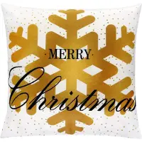Springos Sierkussenhoes | Kussenhoes | Kussensloop | Woonaccessoires | 40 x 40 cm | 1 Stuk | Kerst | Sneeuwvlok