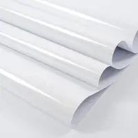 Patifix Decoratie plakfolie - 2x - 2 m - glans wit - vinyl - zelfklevend - voor meubels en wanden