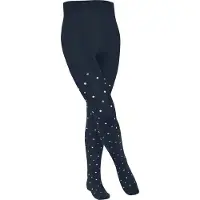 Falke Multidot dun gedessineerd katoen panty kinderen blauw - maat 110-116