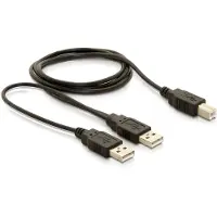 DeLOCK - USB 2.0 A - A/B Kabel - Zwart - 1 meter
