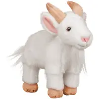 Tobar Pluche knuffeldier witte geit 24 cm - Boerderij dieren speelgoed knuffels