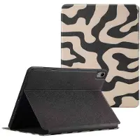 Selencia Vivid tablethoes voor de Apple iPad Air 11 inch (2026) M4 / (2025) M3 / (2024) M2 / Air 5 (2022) / Air 4 (2020) - Art Wave Black