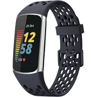 IMoshion Siliconen sport bandje met gesp voor de Fitbit Charge 5 / 6 - Donkerblauw