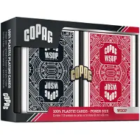 Copag Official World Series of Poker Double Deck Set - Premium Poker Speelkaarten - 100% Plastic - Duurzaam - WSOP