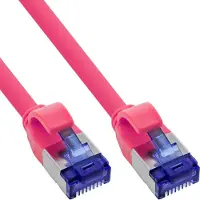 InLine SFTP CAT6a slimline flexibele netwerkkabel | TPE LSZH | roze | 5 meter