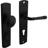 Intersteel | Veiligheidsbeslag Helena | Voordeurbeslag | PC92mm | Zwart Geveerd