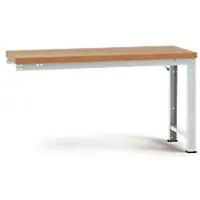 Manuflex aanbouw-werkbank Profi standaard, tafelblad multiplex, 1500 x 700 mm, lichtgrijs