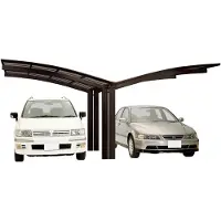 Ximax - 76035 - Aluminium carport Portoforte type 60 Y-uitvoering mat bruin