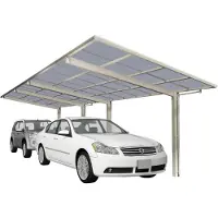 Ximax - 76111 - Aluminium Carport Linea Type 60 Tandem Inox look