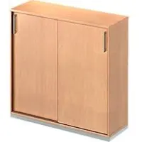 Schäfer Shop schuifdeurkast TETRIS WOOD, 3 OH, B 1200 mm, incl. stalen sokkel, decor beuken