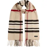 Fraas Sjaal beige / bordeaux / zwart