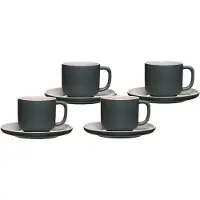 Ritzenhoff & Breker Kaffeetassen mit Untertassen Jasper 240 ml Set van 4