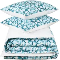 De Witte Lietaer Dekbedovertrek Acana Pool Green Katoen-200 x 200 / 220 cm | 2-Persoons