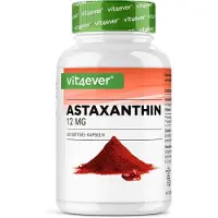 Vit4ever - Astaxanthine 12 mg Depot - 60 softgel capsules - Van zuivere Haematococcus Pluvialis microalgen - Geoptimaliseerde biologische beschikbaarheid met vitamine E & olijfolie