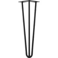 Furniture Legs Europe Stalen hairpin zwart hairpin ø 1,2 cm en hoogte 45 cm