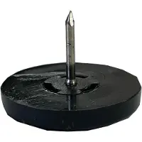 Furniture Legs Europe Glijder zwart rond Ø 3 cm en hoogte 0,6 cm van kunststof - 20 stuks