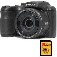 Kodak Pixpro AZ255 Camera, 16,35 MP, 25x zoom, Full HD, Zwart - + 32GB geheugenkaart