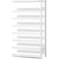 Hofe Insteekstelling voor wijnflessen - basissectie - B 1000 x D 300 x H 1750 mm - 7 legborden - draagvermogen per legbord 35 kg - gepoedercoat - lichtgrijs RAL 7035