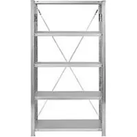 Hofe Insteekstelling Orion Plus - basissectie - L 750 x D 300 x H 2000 mm - 5 legborden - draagvermogen per legbord 125 kg - verzinkt