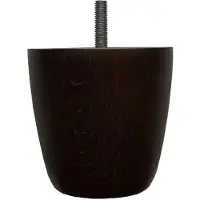 Furniture Legs Europe Meubelpoot bruin rond Ø 8 cm en hoogte 8 cm van massief hout (M8)