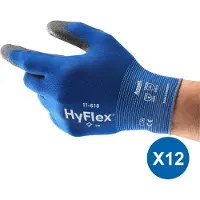 Ansell HyFlex 11-618 - Werkhandschoen, DIY, Tuin, 2XL, Blauw, 12 paar