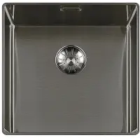 Lorreine Slim Series spoelbak 40x40cm Gun Metal