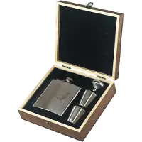 Just slate company Heupfles Fazant - Luxe Set - RVS - Gegraveerd - Selbraehouse Scotland